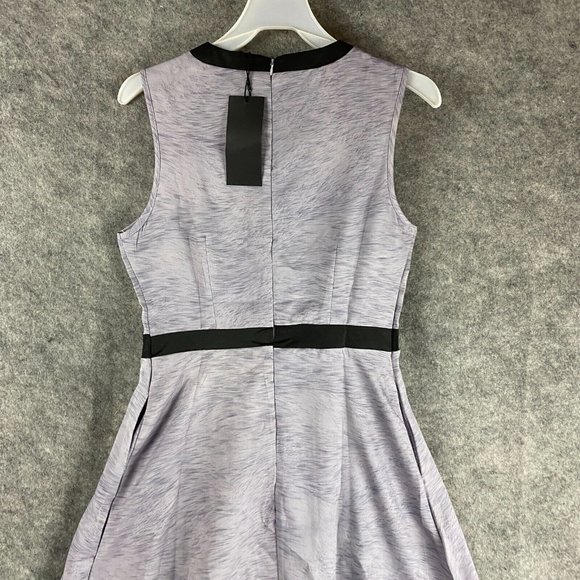 FHQ Collection Dress A-Line Medium Women's Sleeveless NWT Gray Polyester M - Picture 8 of 8